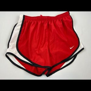 Red and White Nike Shorts Women's Small
